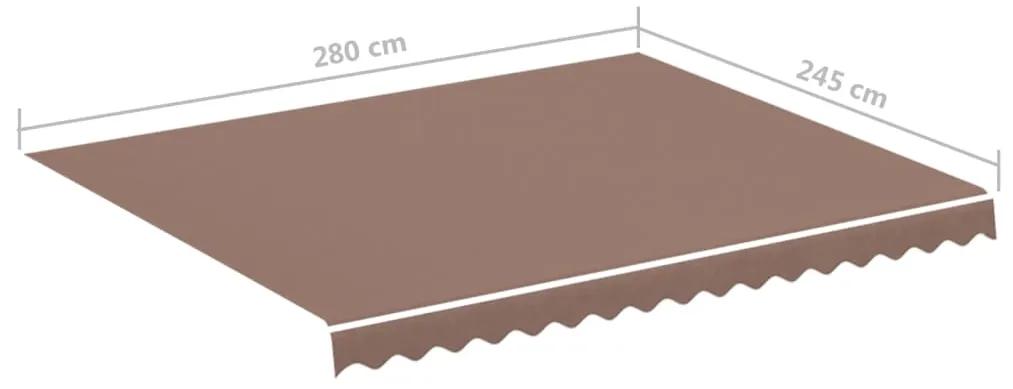 Tessuto di Ricambio per Tenda da Sole Marrone 3x2,5 m