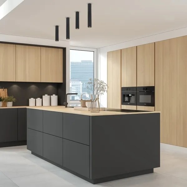 Faretto GENESIS 1xGU10/8W/230V 40 cm nero