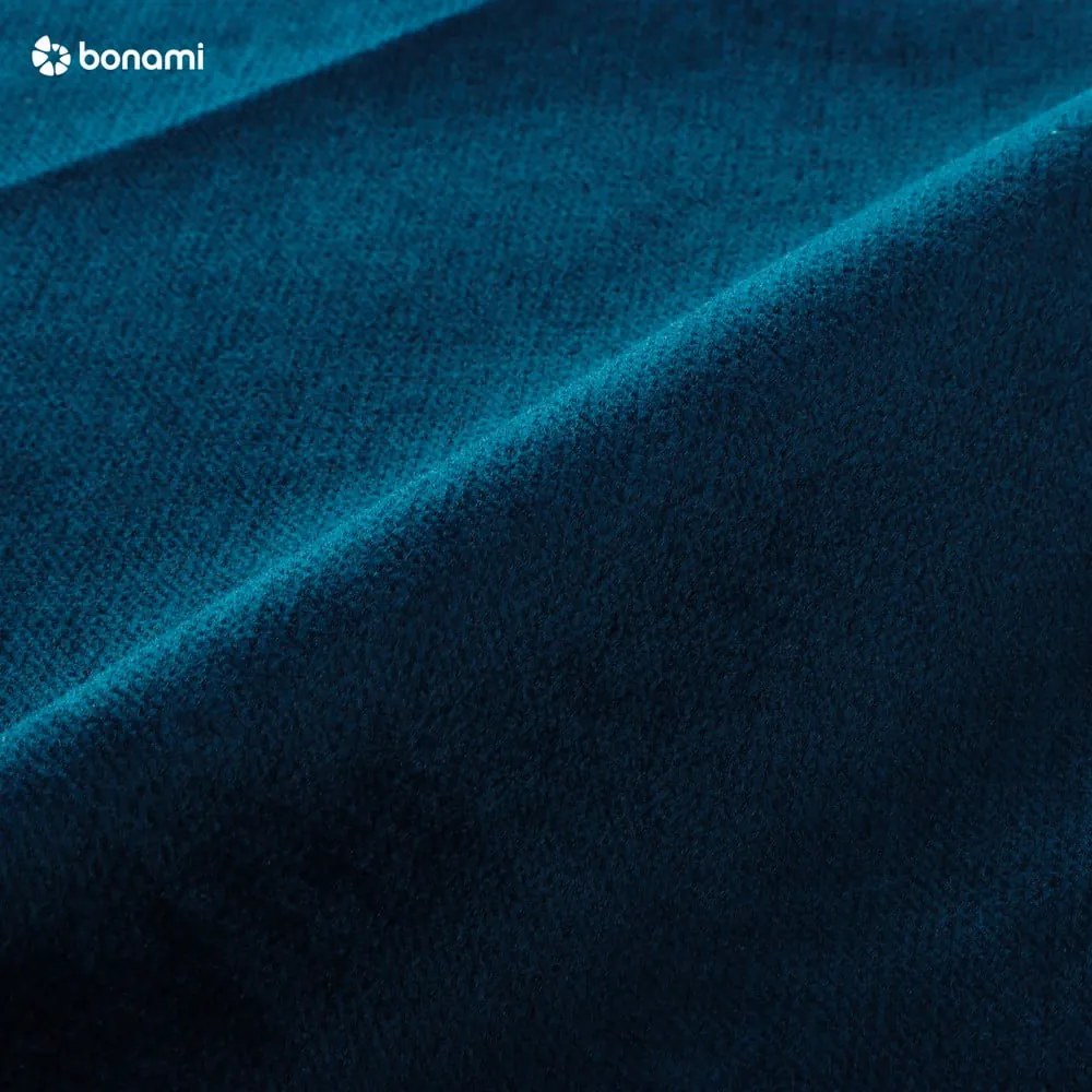 Divano letto angolare in velluto blu scuro (angolo sinistro) Lofty Lilly - Miuform