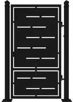 Cancello in ferro, apertura centrale, L 104.5 x 180 cm, di colore nero