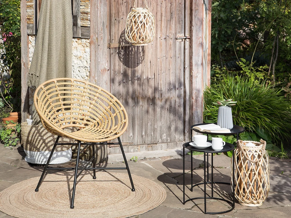 Set 2 poltrone rattan naturale ACERRA Beliani