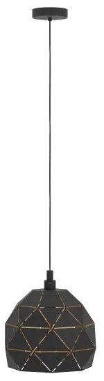 Eglo 97845 - Lampadario a sospensione con filo ROCCAFORTE 1xE27/60W/230V