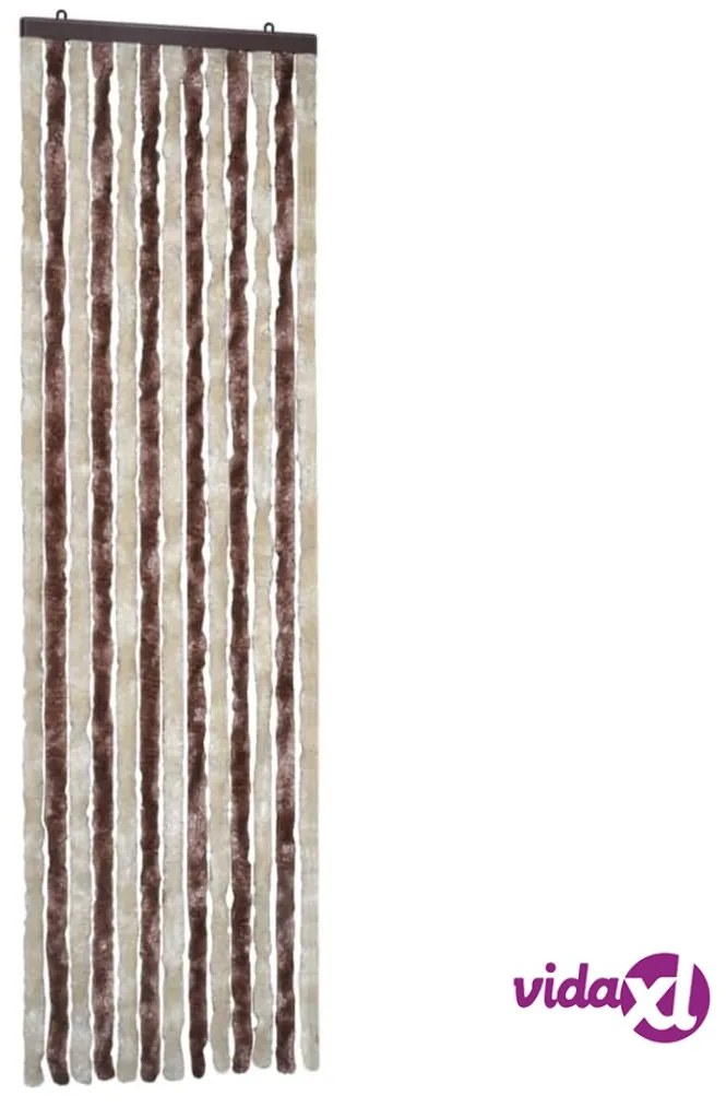 vidaXL Zanzariera Grigio e Marrone Chiaro 56x185 cm Ciniglia