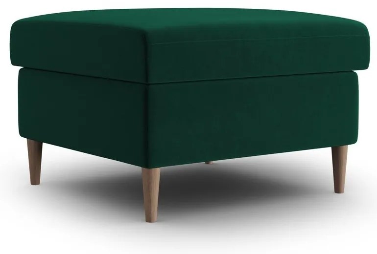 Poggiapiedi verde con rivestimento in velluto Kyoto – Cosmopolitan Design