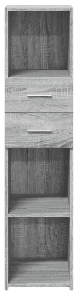 Credenza grigio sonoma 30x42,5x124 cm in legno multistrato