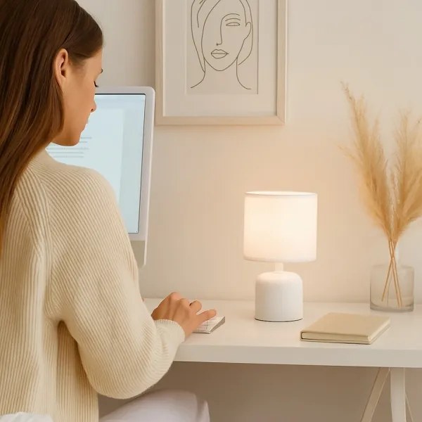 Rabalux 74052 - Lampada da tavolo DAPHNI 1xE14/40W/230V bianca