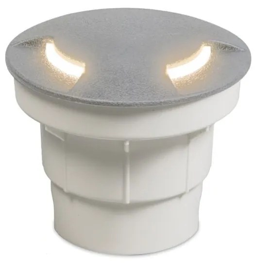 Faretto da terra moderno per esterni grigio con LED IP67 - Ceci 2