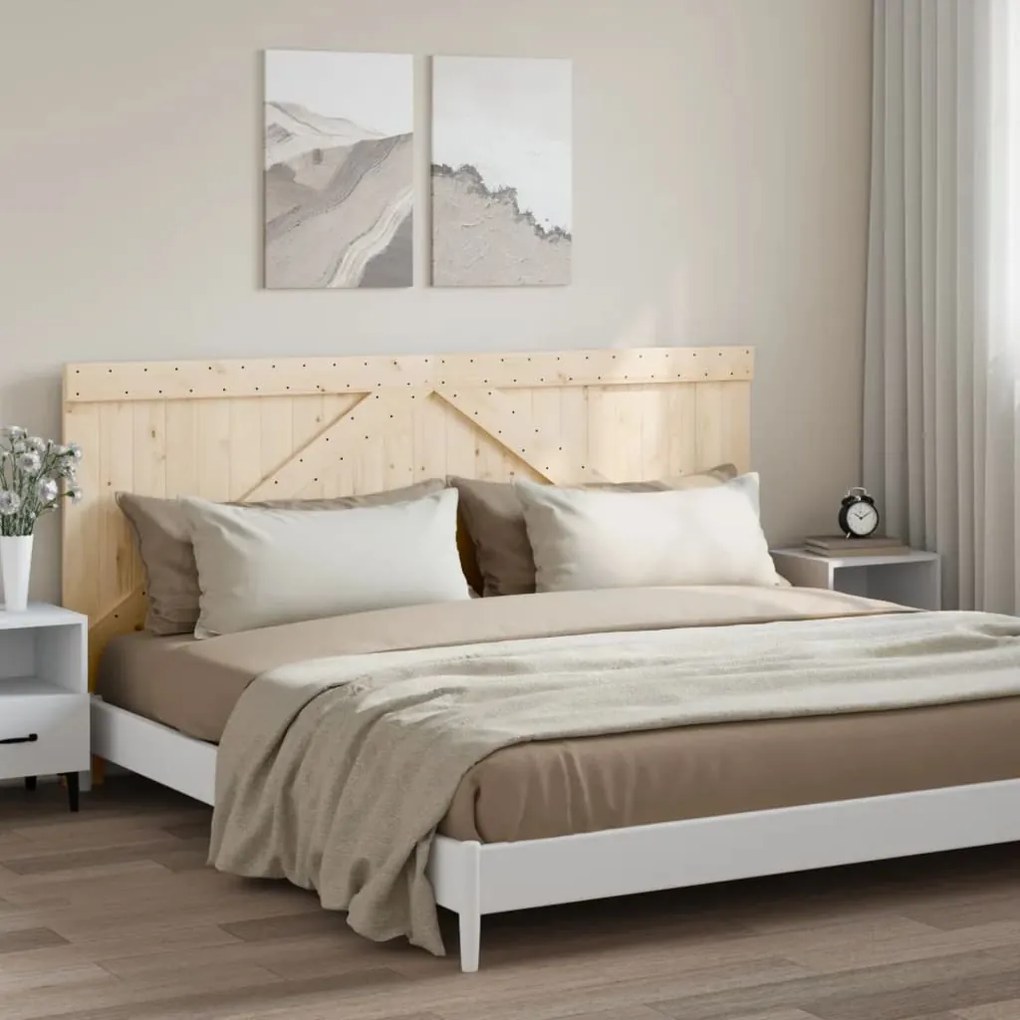 Testiera 200x104 Cm İn Legno Massello Di Pino /