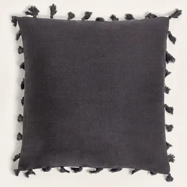 Cuscino quadrato in cotone (45x45 cm) Laurent Nero - Sklum