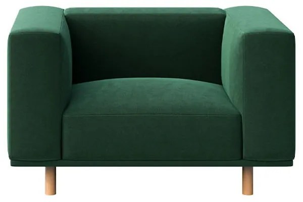 Poltrona relax in velluto verde scuro Kukumo - Ame Yens