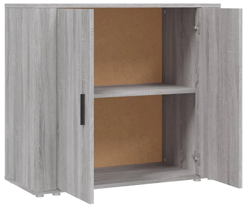 Credenza grigio sonoma 80x33x70 cm in legno multistrato