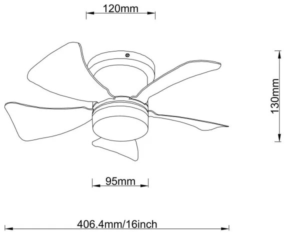 Globo 03609A - Ventilatore da soffitto dimmerabile a LED HINES LED/10W/230V + telecomando grigio