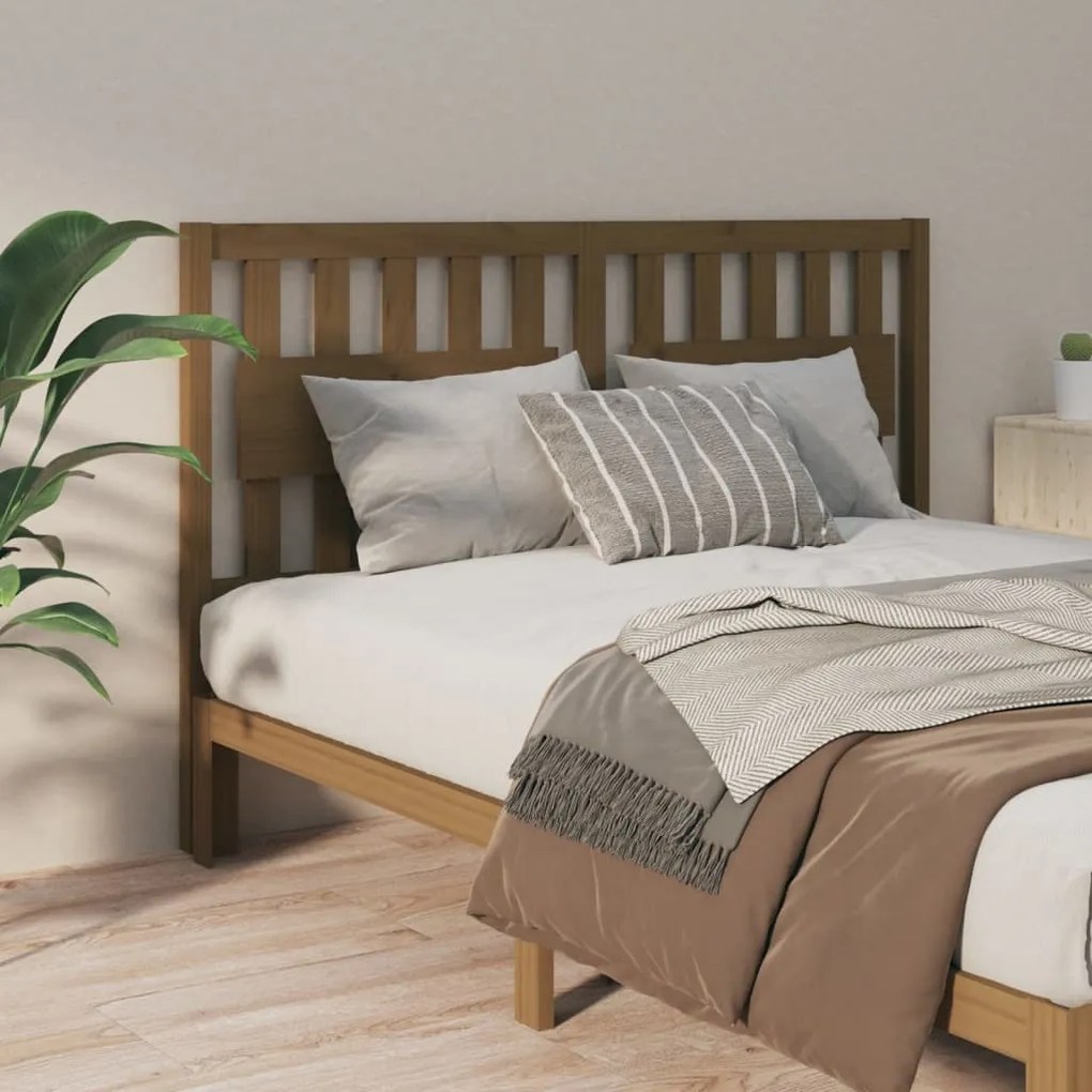 Testiera Per Letto Ambra 155,5x4x100 Cm Legno Massello Di Pino /
