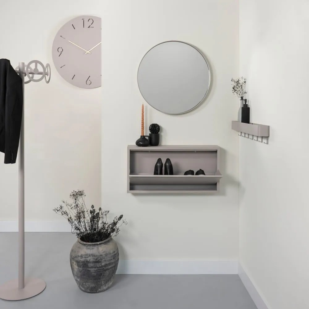 Scarpiera grigio tortora in metallo con ante ribaltabili 75x37,5x12,5 cm Billy – Spinder Design