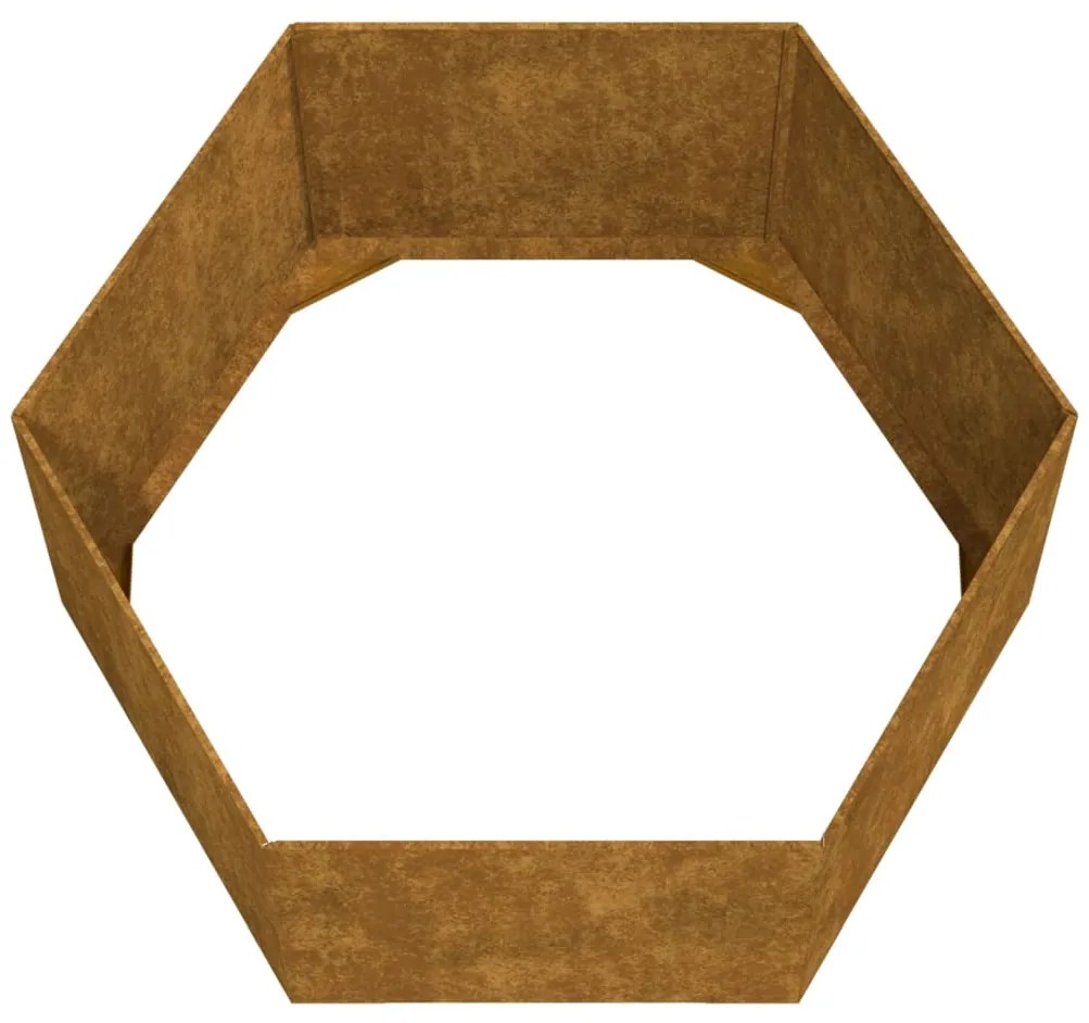 Fioriera Ruggine 90x90x45 cm Acciaio Corten