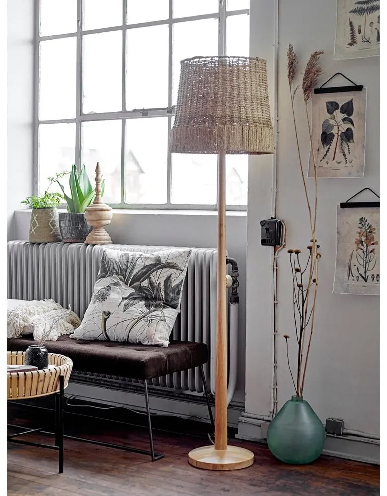 Lampada da terra colore naturale con paralume in rattan (altezza 160 cm) Kakasi - Bloomingville