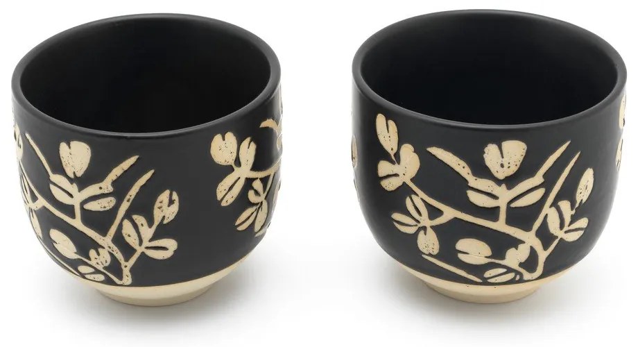 Set da tè in porcellana nera e lega Sichuan - Bredemeijer