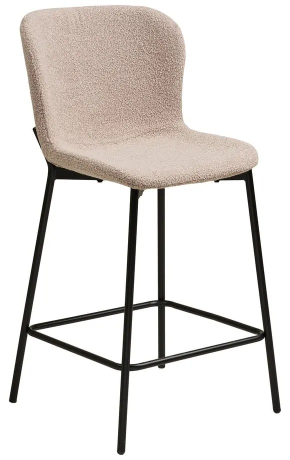 Sgabello da bar beige imbottito (altezza della seduta 65 cm) Maceda – House Nordic