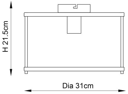Endon 96150 - Plafoniera HOPTON 1xE27/10W/230V cromo lucido