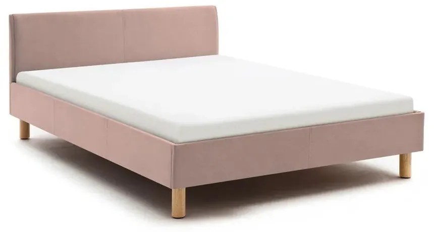 Letto matrimoniale imbottito rosa rete non inclusa 140x200 cm Lena – Meise Möbel
