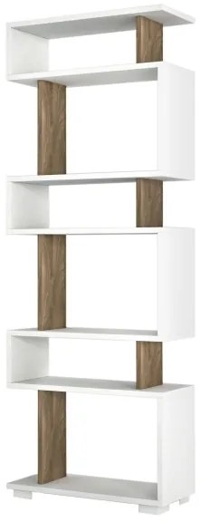Libreria BLOK 165x60 cm bianco/marrone