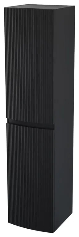 Colonna bagno Vague di Baden Haus 2 ante P38 x L40 x H170 cm nero opaco cannettato