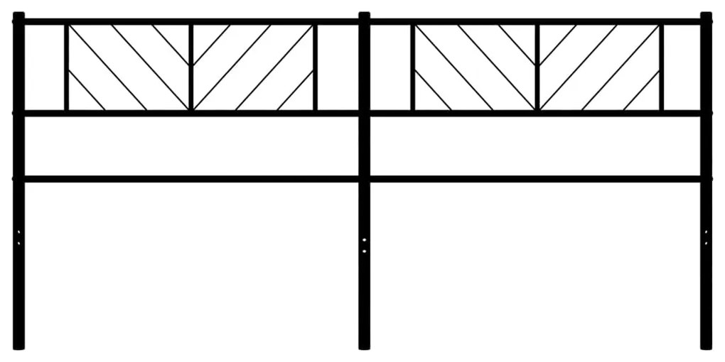 Testiera in Metallo Nero 193 cm