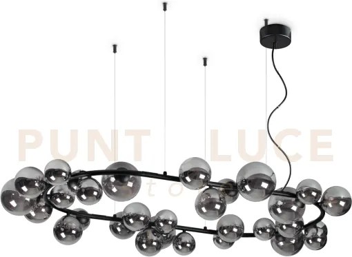 Perlage lampadario a sospensione 30 luci attacco g9 lampadine inclu...