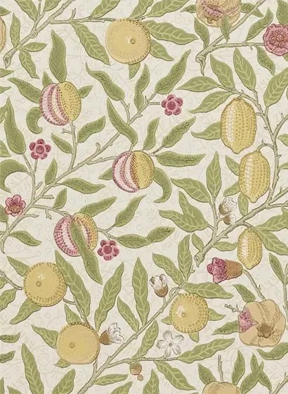 Morris & Co Carta da parati Fruit - Limestone/ Artichoke