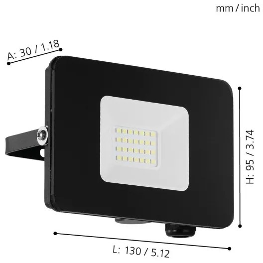 Eglo 97456 - Riflettore LED FAEDO 3 LED/20W/230V