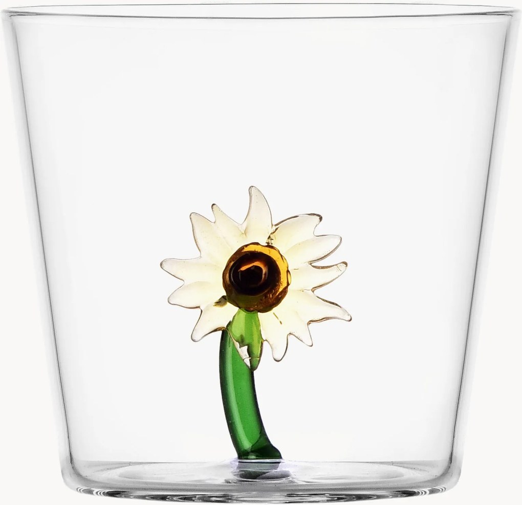 Bicchiere fatto a mano in vetro borosilicato Botanica