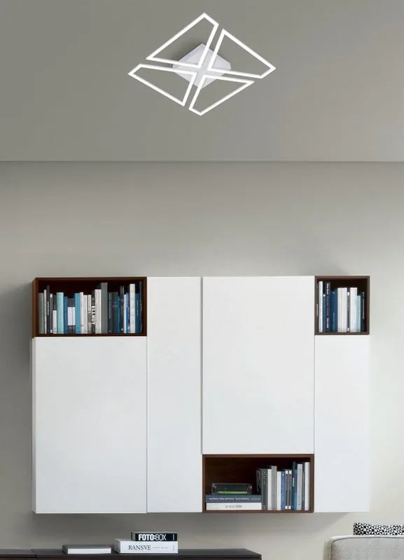 Plafoniera LED Yoko bianco IP20 bianco naturale, 2790 lumen NOVECENTO