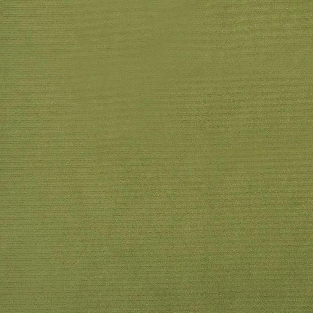 Poggiapiedi verde chiaro 60x60x36 cm in velluto