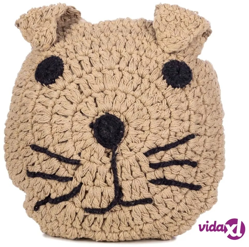 KidsDepot Cuscino per Bambini Cat 38 cm in Cotone