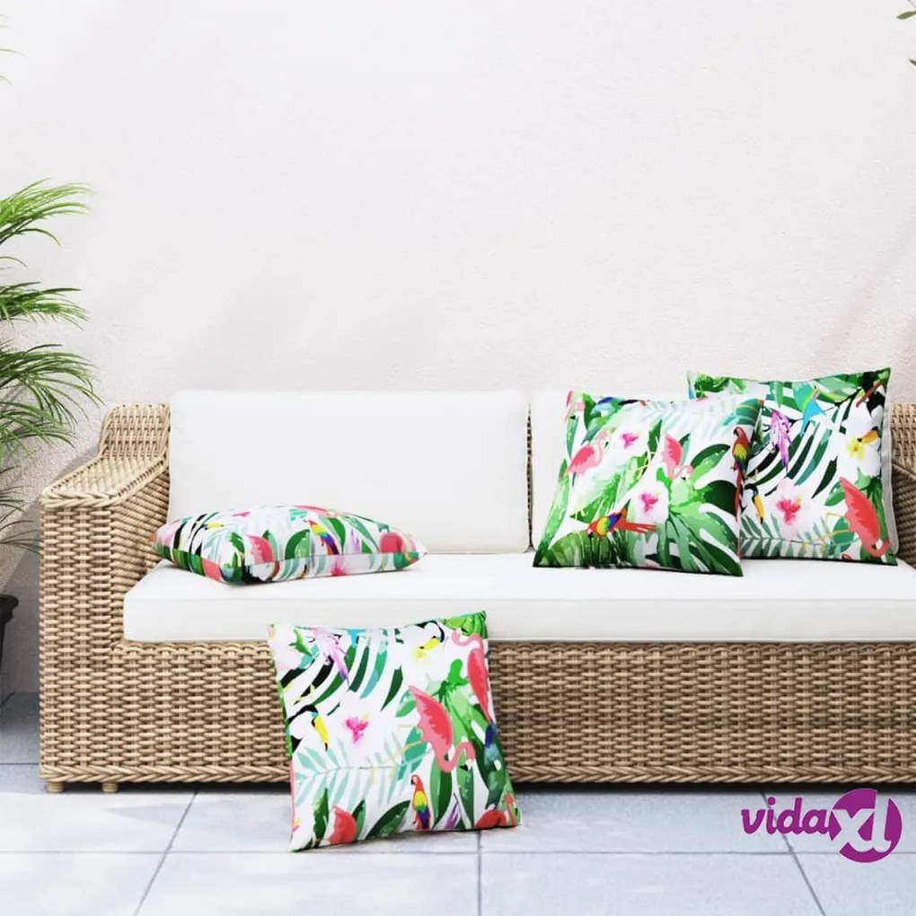 vidaXL Cuscini Decorativi 4 pz Multicolore 50x50 cm in Tessuto