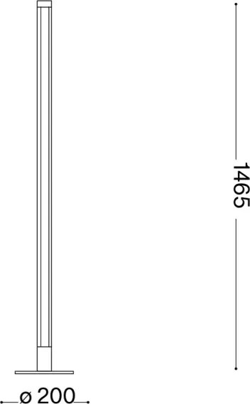 Ideal Lux - Lampada da terra dimmerabile YOKO LED/16W/230V CRI 90 nera