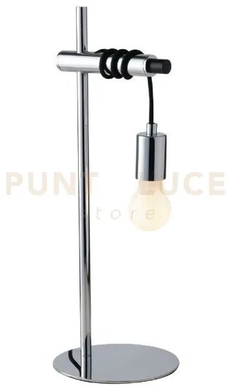Lampada da tavolo admiral cromo 1 luce attacco e27 18x50cm
