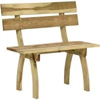 Panca da Giardino 110 cm in Legno di Pino Impregnato 318400