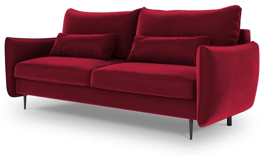 Divano letto rosso con contenitore Vermont - Cosmopolitan Design