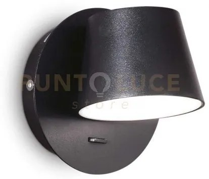Gim applique led 3000 k 6,5w / 480 lm nero orientabile con interrut...