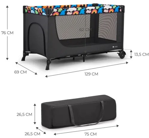 KINDERKRAFT - Culla da viaggio JOY 2 Happy shapes