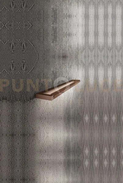 Slim applique in metallo marrone metallizzato 39,2cm led 12w cct 27...