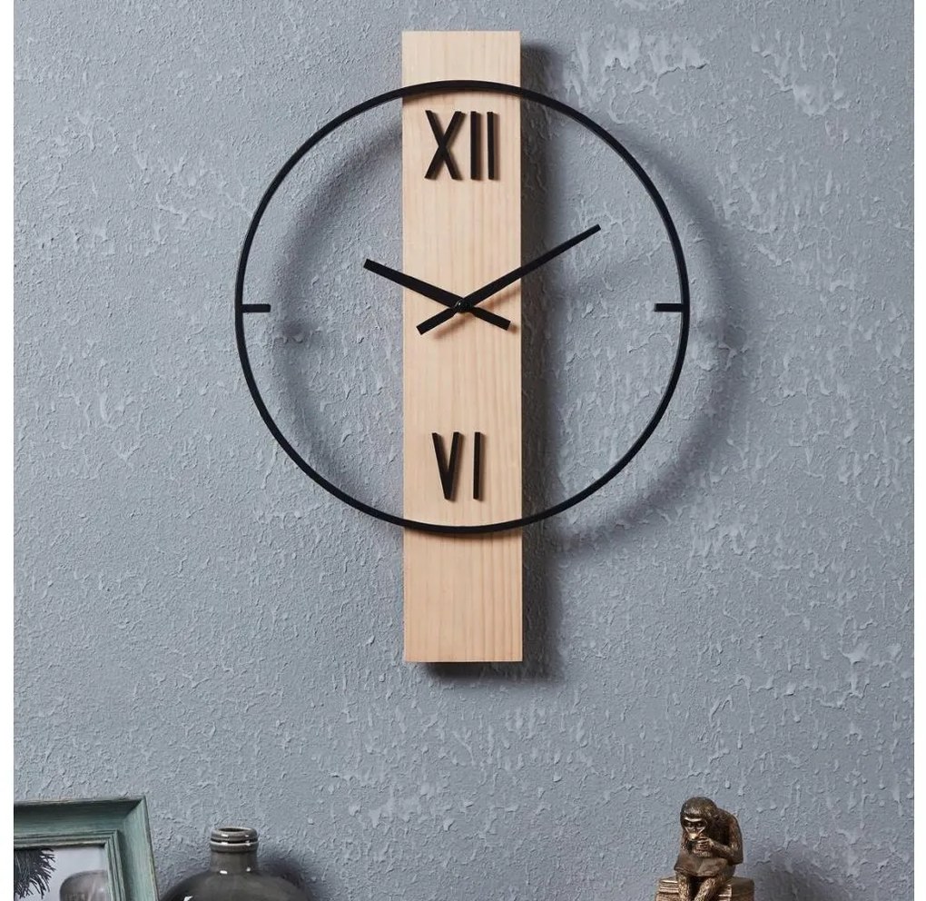 Eglo 425512 - Orologio da parete YAMATSURI 1xAA 56x40 cm legno/metallo