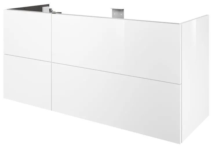 Mobile da bagno sotto lavabo Neo  laccato lucido L 135 x H 64 x P 48 cm 4 cassetti, lavabo non incluso