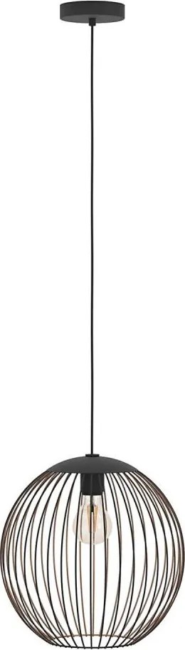 Eglo 901868 - Lampada a sospensione con cavo ALMANZORA 1xE27/60W/230V nera