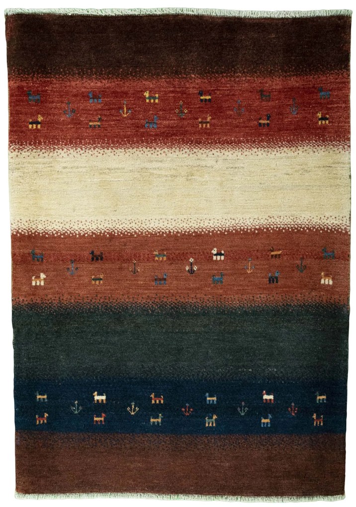 Gabbeh Tappeto 150 x 100 (Iran) Annodato A Mano