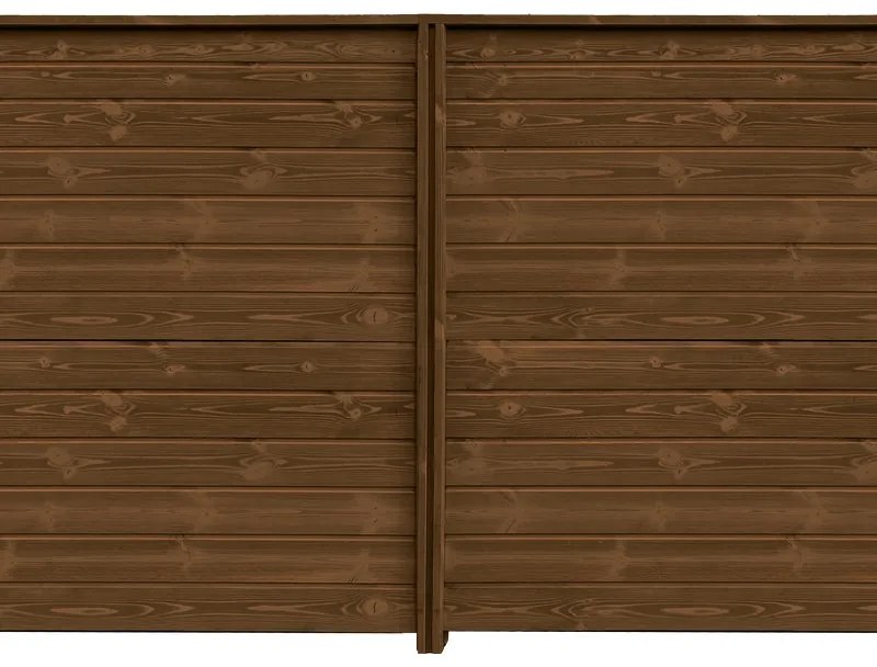 Pannello componibile Thermowood marrone chiaro in legno H 178.4 x L 350.2 cm, 2 pezzi