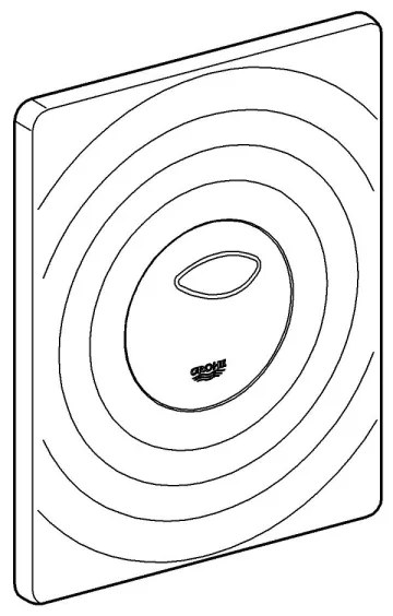 GROHE 38861000 - Pulsante di comando SURF 156 × 197 mm, cromo lucido