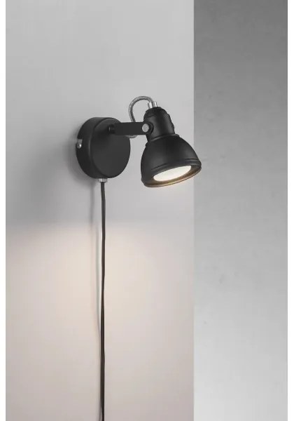 Nordlux - Faretto da parete ASLAK 1xGU10/35W/230V nero