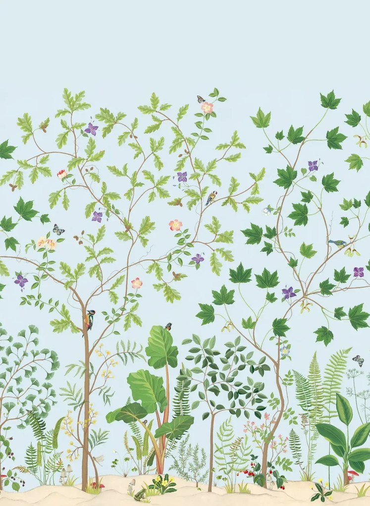 Sanderson Wandbild Sycamore and Oak - Sky Blue
